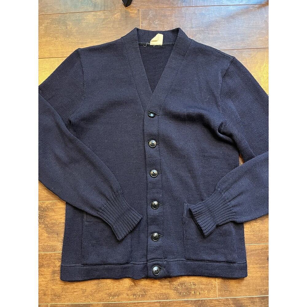Vintage 40's Nelson Knitting Mills Campus Cardigan Sweater Virgin Wool READ